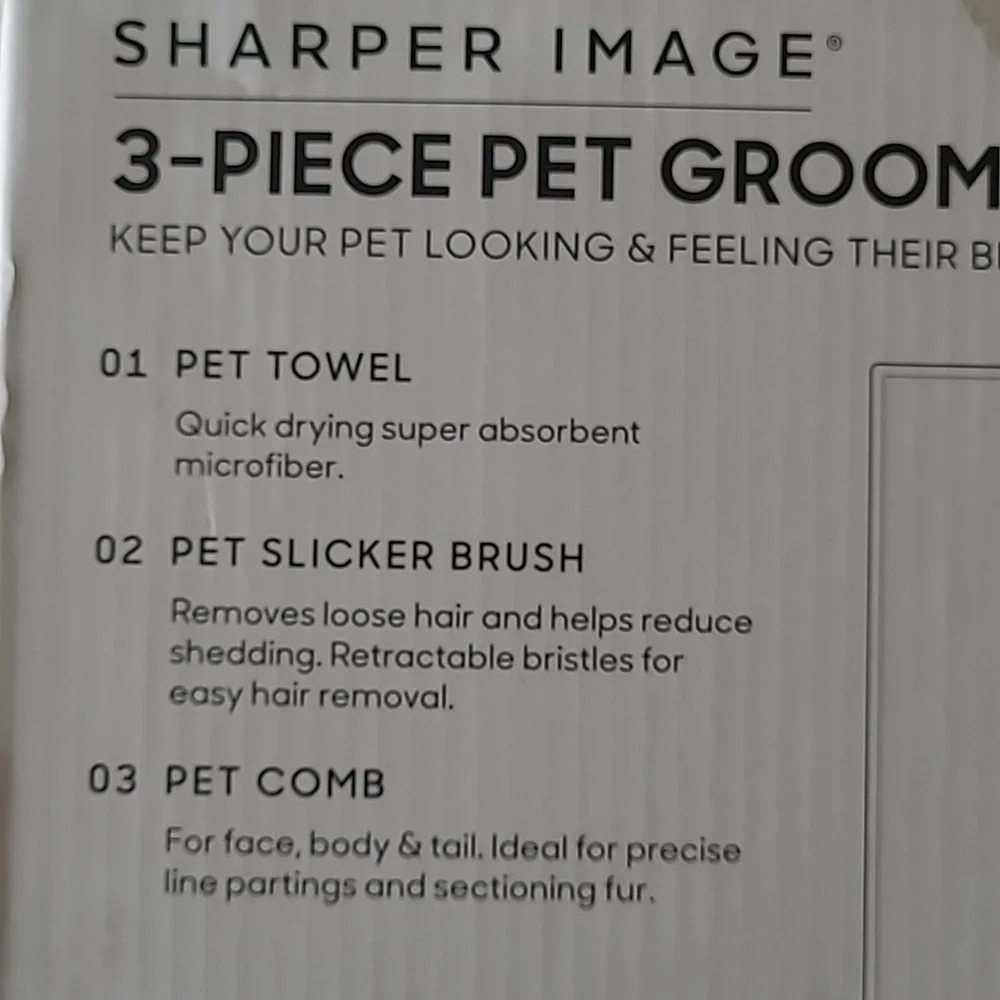 Sharper Image 3pc Pink Pet Care Kit